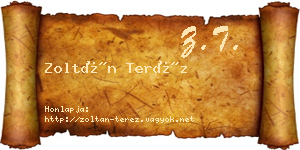 Zoltán Teréz névjegykártya